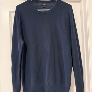 J. Crew Men's Deep Navy Blue Crewneck Sweater